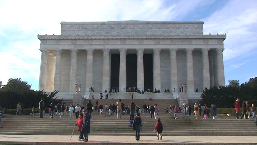 Sept. 1, 2008 - Lincoln Memorial with Tourists in Washington, D.C. - Time Lapse
