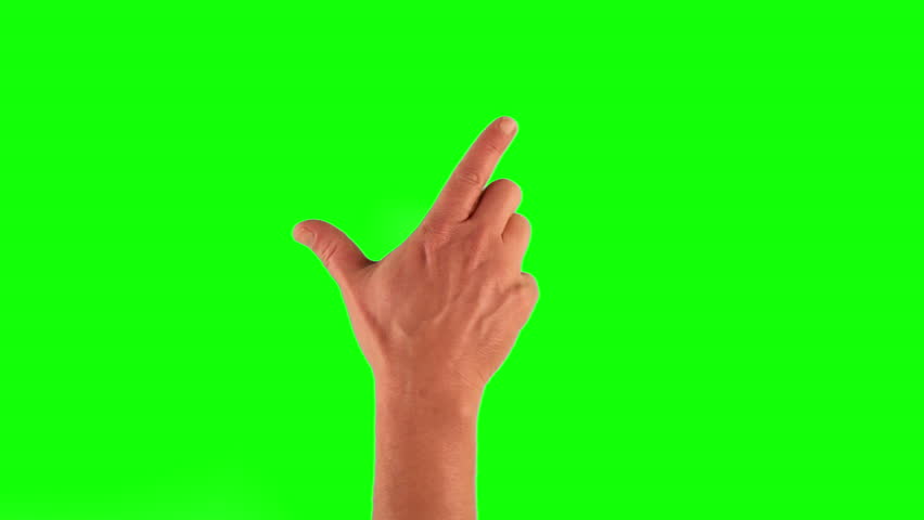 Set of 14 hand gestures, showing the uses of computer touchscreen, tablet, trackpad or ipad. Full HD with green screen. modern technology, 1080p, 1920x1080