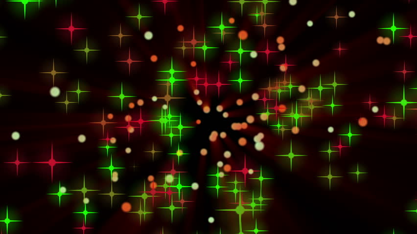 wonderful christmas video animation with moving stars and lights, loop HD 1080p