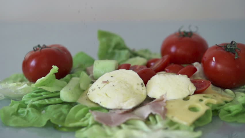Sprinkle spices on tasty food
