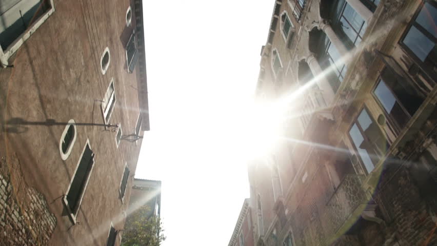 Channels of the river and the sun in Venice