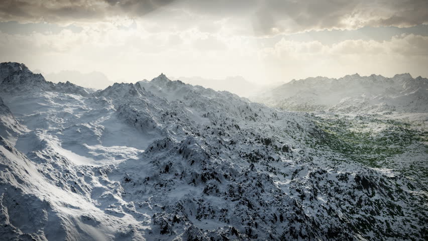 1058 Wilderness Glacier 1 of 2 Dramatic landscape flyover of extreme wilderness (Arctic or Nepal) snow-covered peaks. Multiple sequences edit together seamlessly for longer clips! See portfolio.