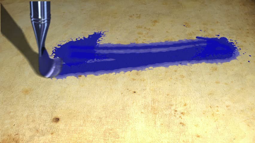 animated art paint brush video transition with isolated mask