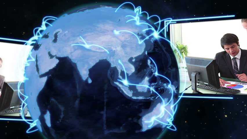 Animation of business videos with Earth image courtesy of Nasa.org