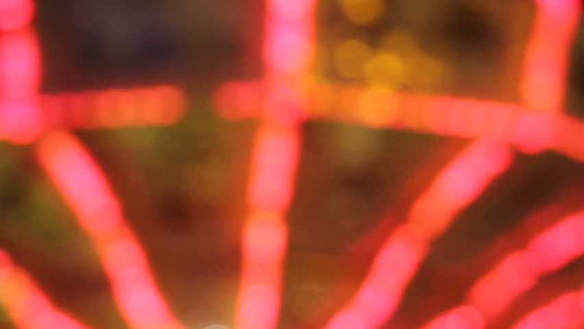 defocused lights at funfair