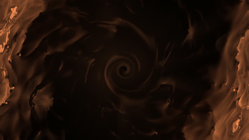 Orange twister abstract with spiral waves