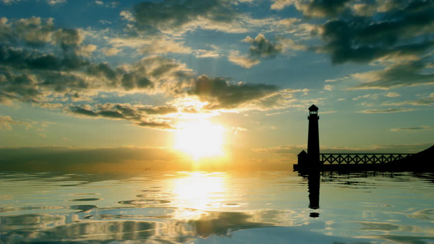 Lighthouse at decline