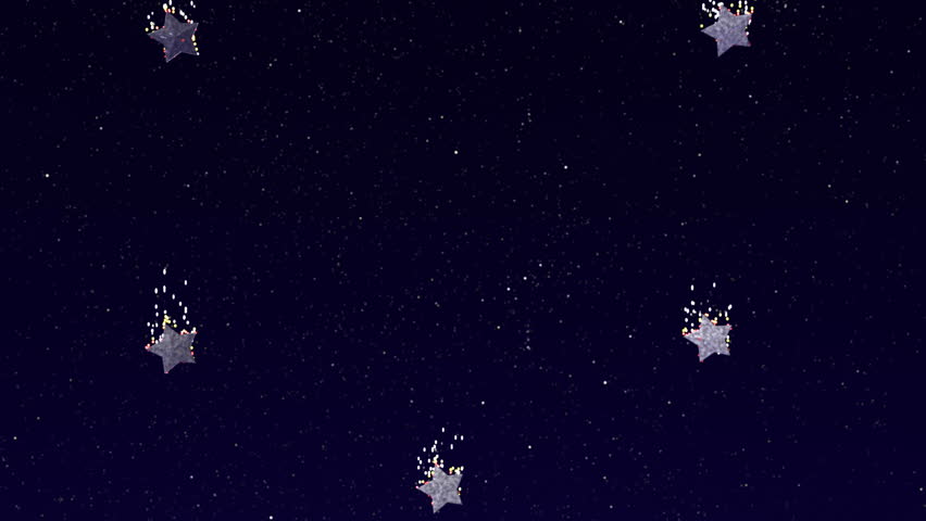 stars with trails - repeating animation