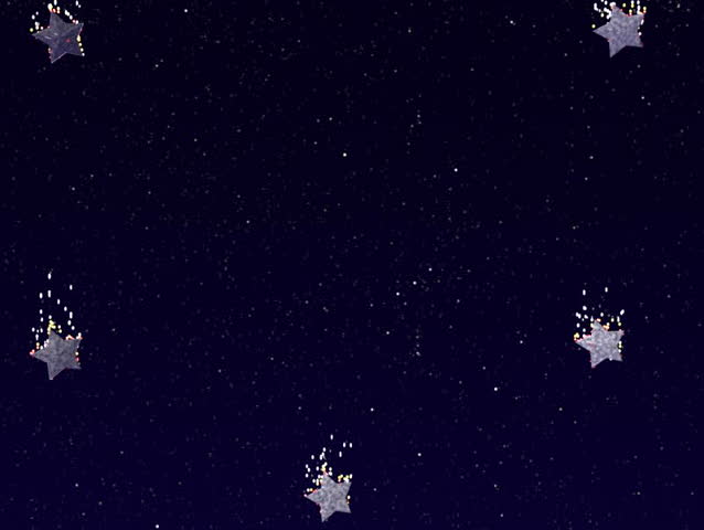 stars with trails - repeating animation
