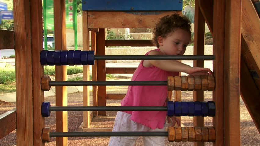 Girl playing at playground