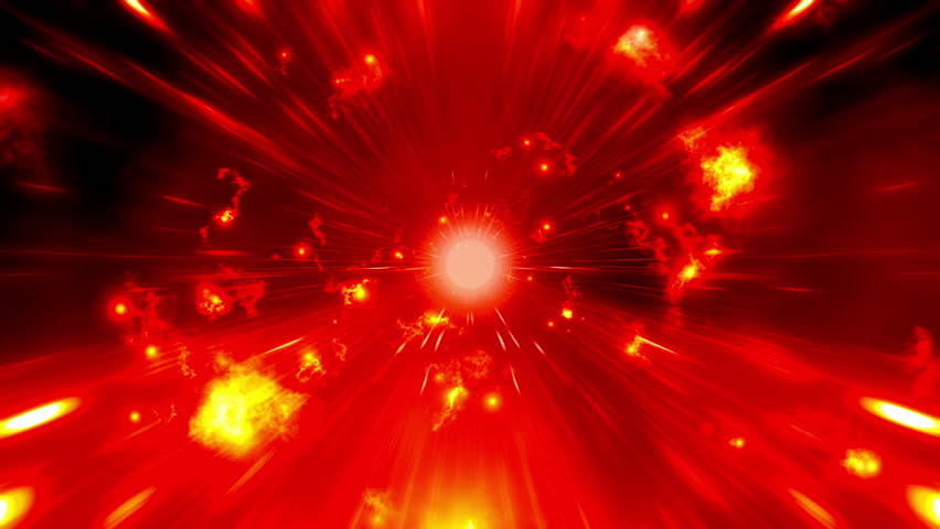 Flares Red Cosmic Looping Animated Backdrop