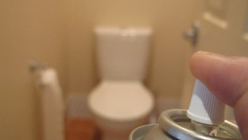 Close up of air freshener being sprayed