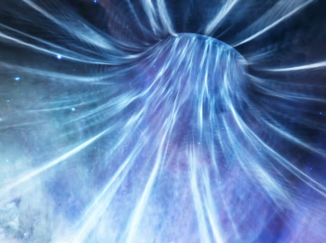 NTSC - Flying through a wormhole in outer space (Loop).