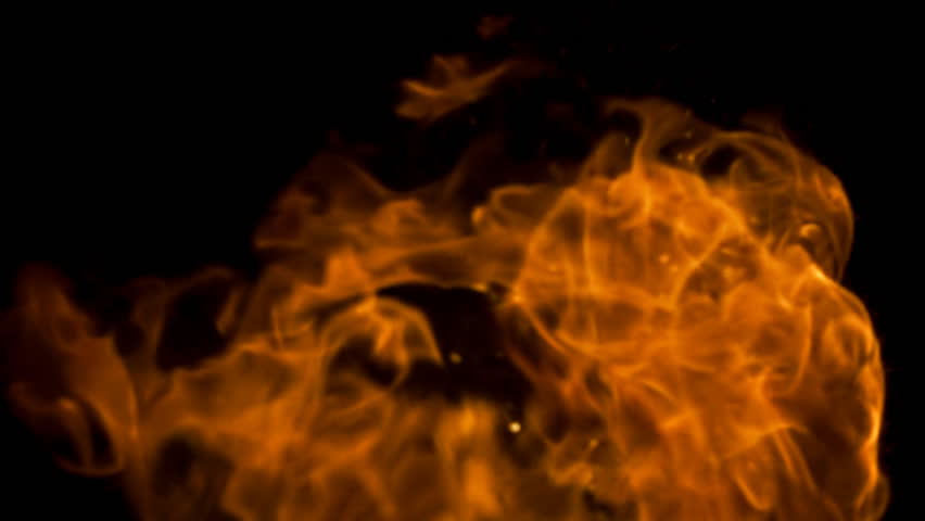 Three unique blasts of flame in slow motion.
