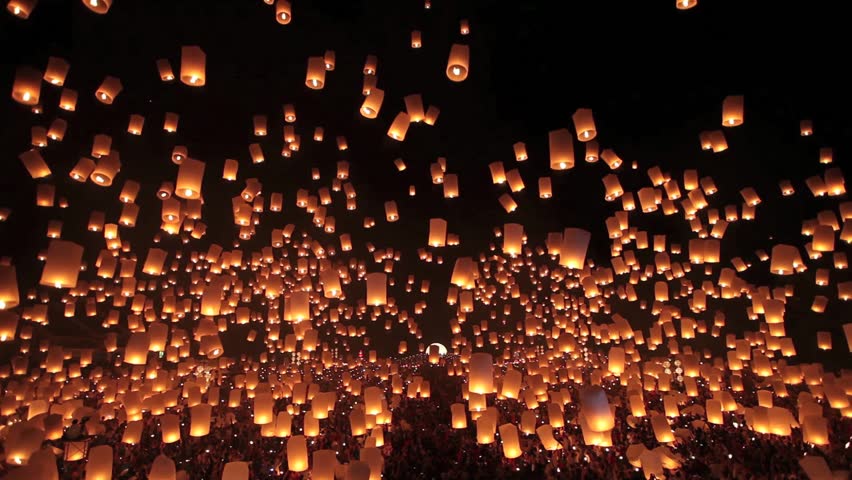 Loi Krathong Festival in Chiang mai Thailand