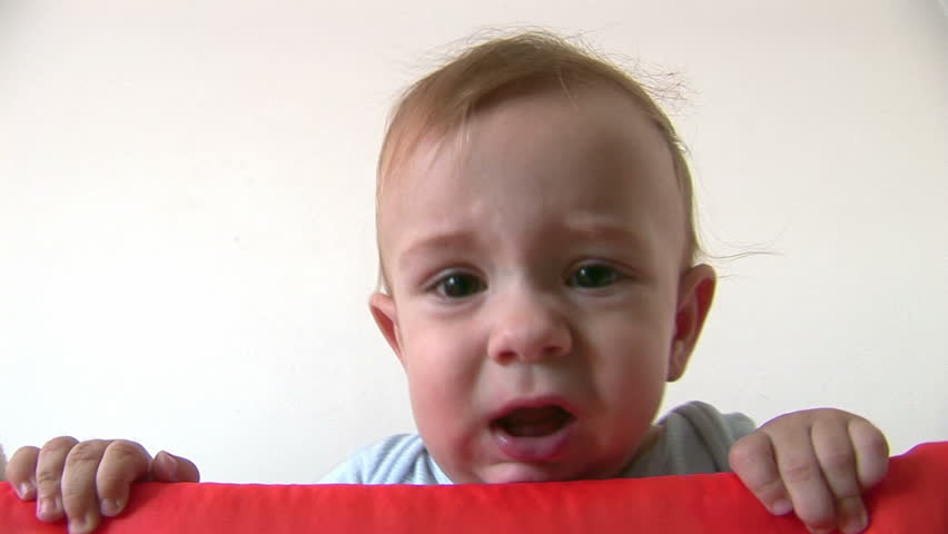 Baby boy a little bit angry
