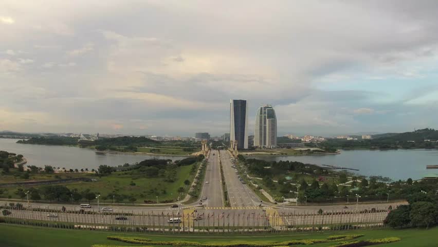 Time-lapse City Scape of the Junction at Putrajaya, Malaysia