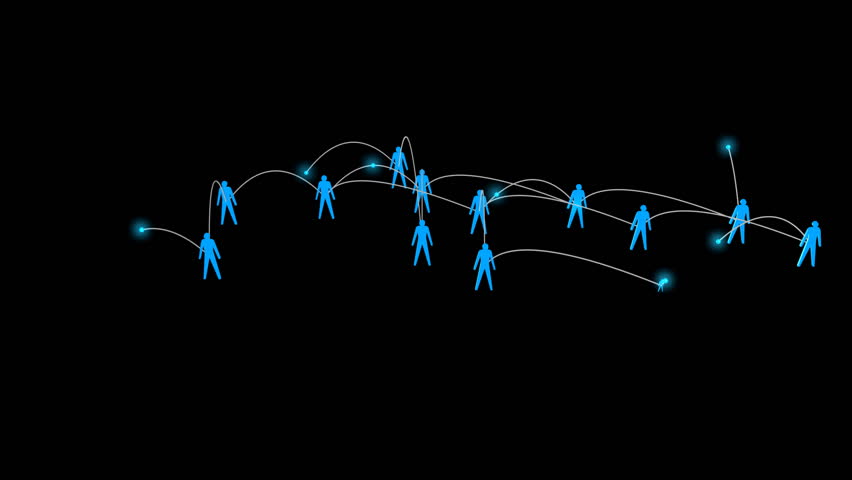 Social Network Connectivity Grid.
A large social network of people grows quickly.