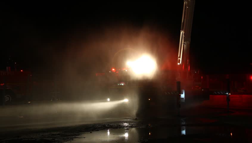 NORTHERN ISRAEL -DECEMBER 17: Firefighters practice leak accident of corrosive toxic hazardous material Ammonia liquid in seven food factories using protective suites, Northern Israel December 17 2012