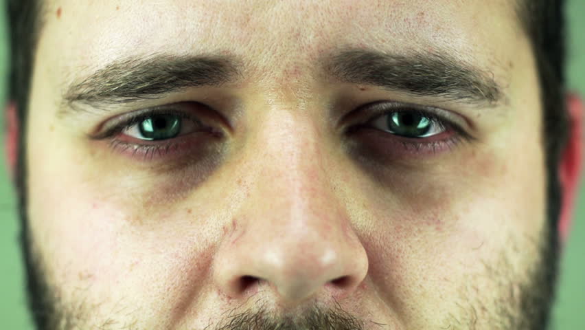SUPER 35MM CAMERA - Man ready to cry, almost! Graded green