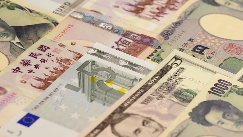 Euro, US dollar, Japanese Yen, New Taiwan Dollar