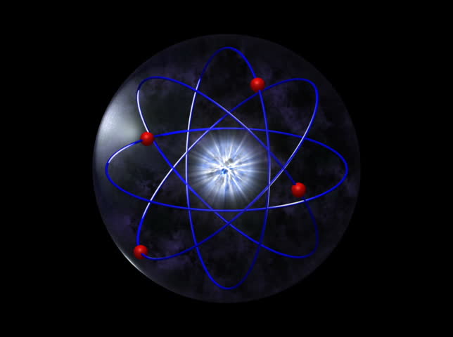 NTSC - Motion 623: Electrons encircle an atom nucleus (Loop).