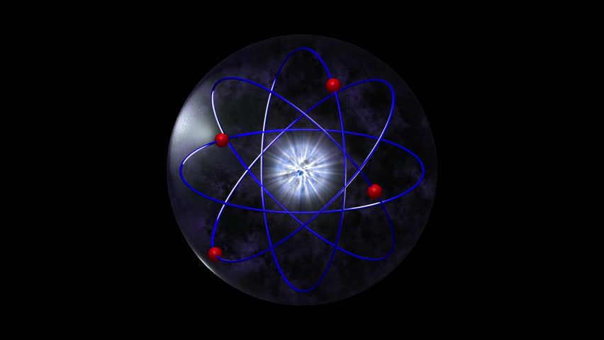 HD - Motion 623: Electrons encircle an atom nucleus (Loop).