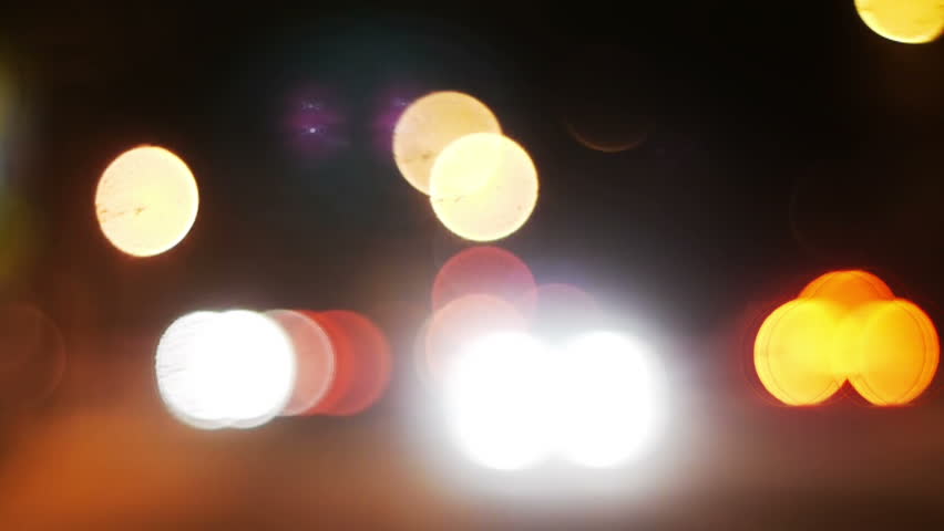 Abstract defocused city street lights