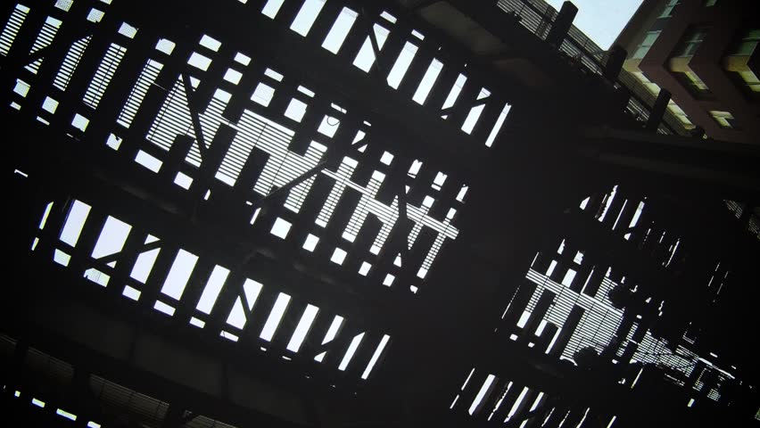 Point of view Car on Brooklyn Bridge New York daytime overcast UPWARD VIEW // shot with GOPRO HERO2 1080p25