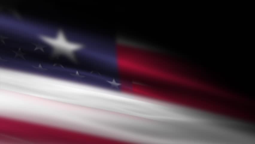 Stylized American flag flowing in the wind.