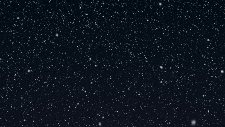 Snowy 3 - Gently Falling Snow Video Background Loop /// Snow falling slowly and gently in front of a blueish night background. A calm and contemplative 'Silent Night' video loop.