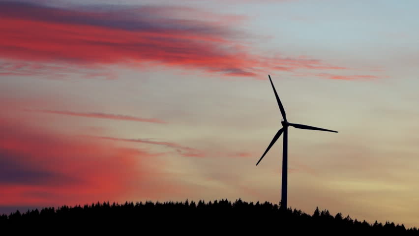 Windmill in the sunset