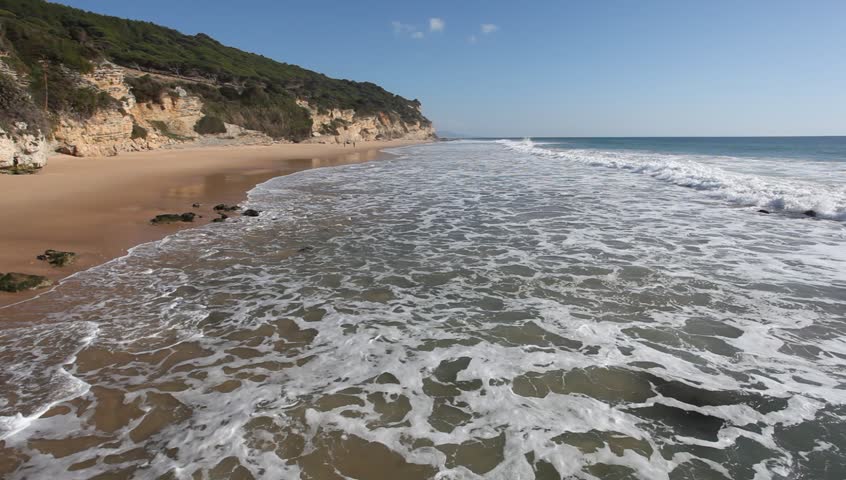 Atlantic ocean beach on the Costa de la Luz, Andalusia, Spain