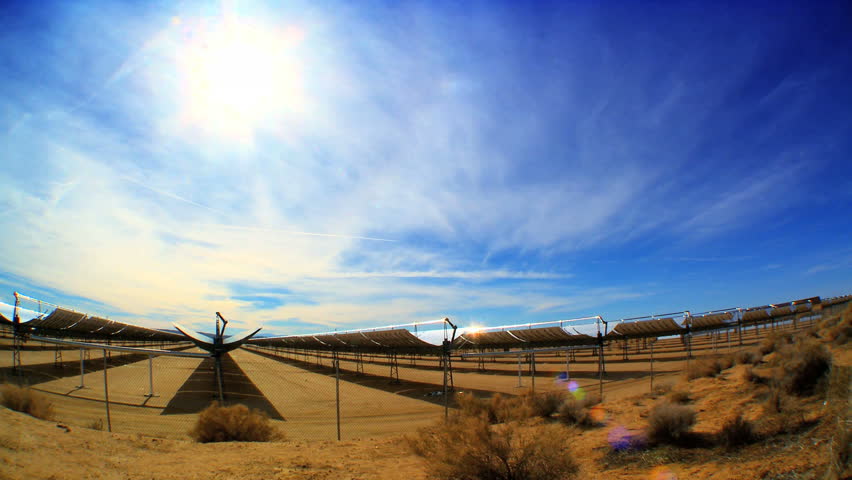 Solar panels harnessing the power of the sun