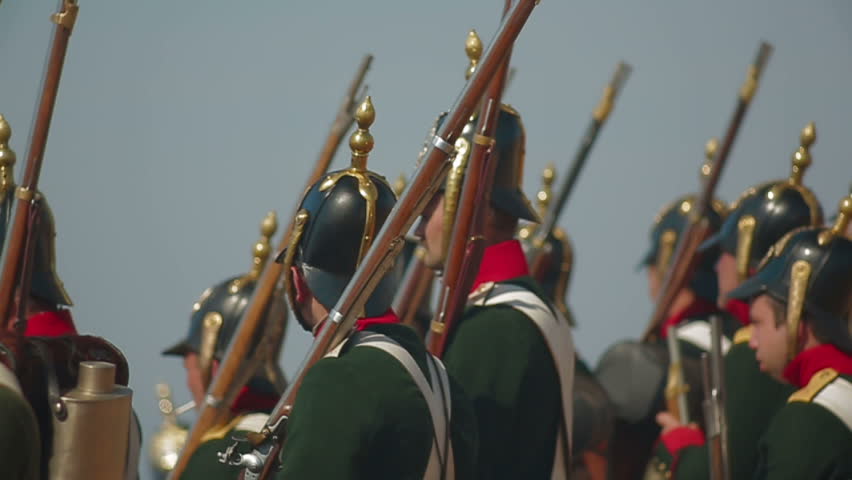 CRIMEA, UKRAINE â SEPTEMBER 29, 2012: Reenactment of Battle of Alma (part of Crimean War 1853 - 1856) on a historical festival in Crimea.