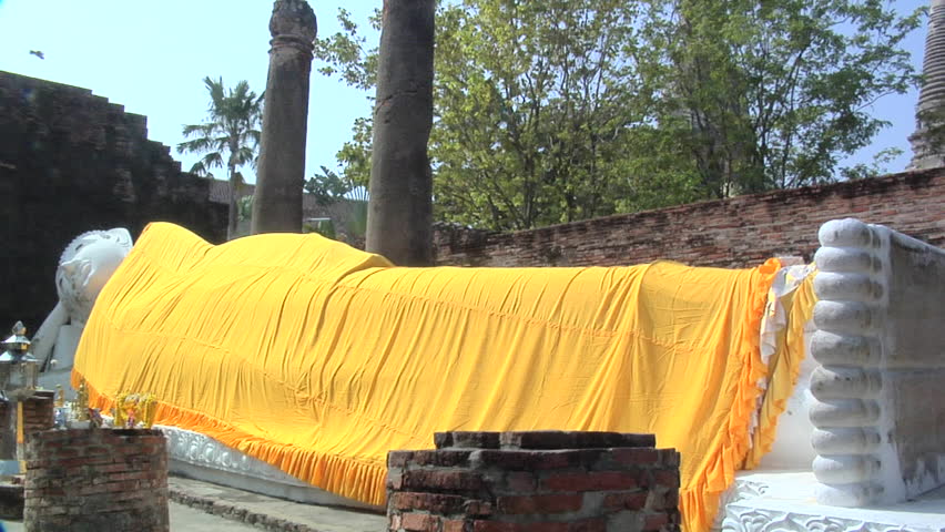 The laying Buddha in Wat Yai Chaya Mongkol, Ayuthaya