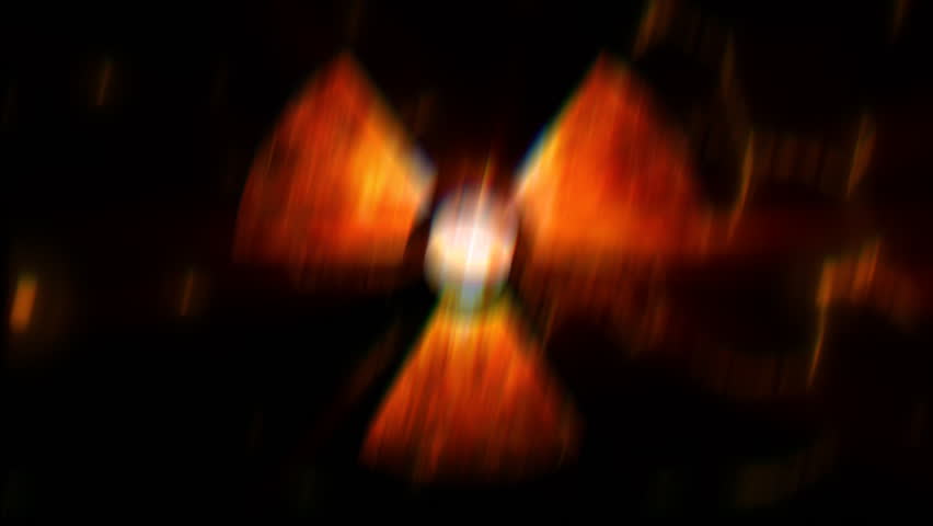 film style animated radiation symbol