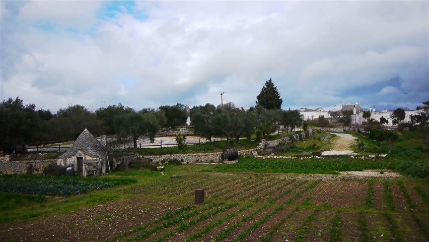 Trulli - traditional homes in Alberobello, Italy. Alberobello is UNESCO world heritage site