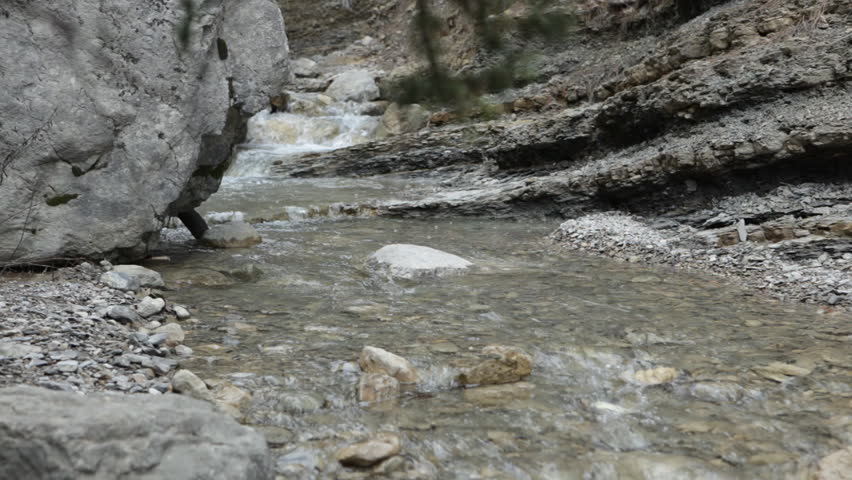 Mountain stream in Crimean mountains