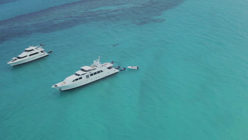 Aerial of yachts