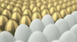 eggs turning into golden ones concept
