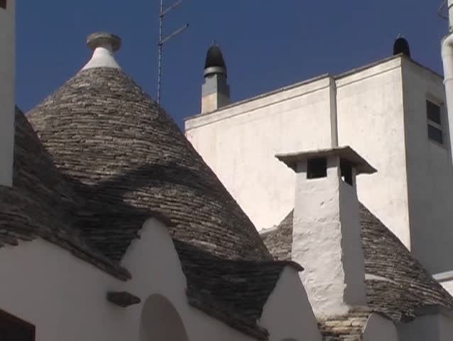 Alberobello is famous for his trulli. A trullo is a traditional Apulian stone dwelling with a conical roof.
