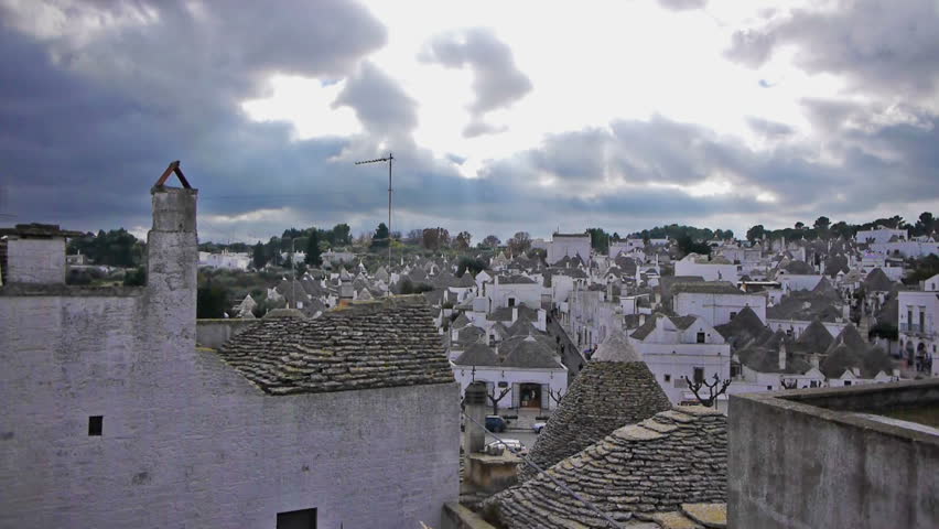 Trulli - traditional homes in Alberobello, Italy. Alberobello is UNESCO world heritage site