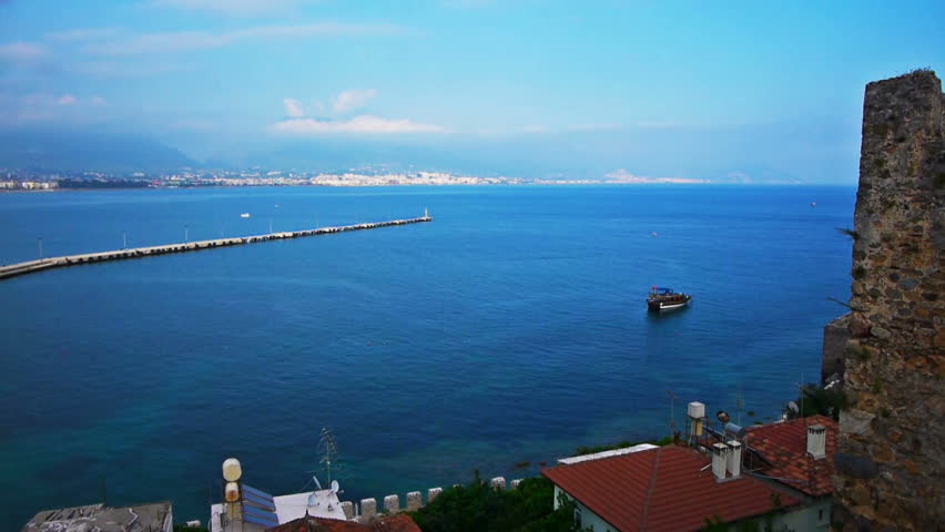 Kizil Kule - Red Tower, the symbol of Alanya, Turkey