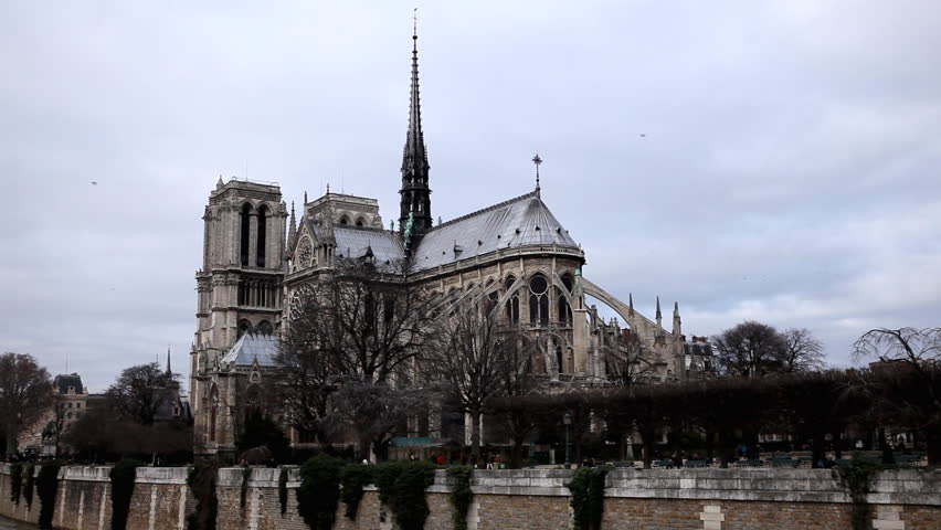 Notre Dame Cathedral in Paris, France, Our Lady Church, French Architecture