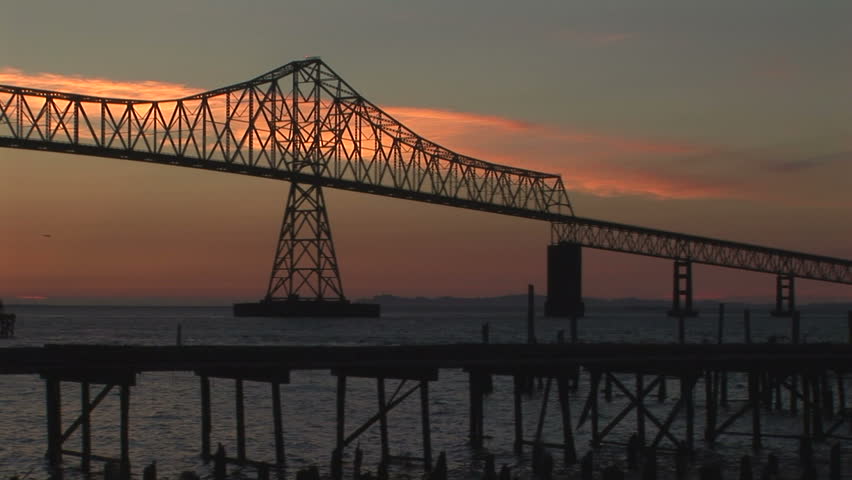 Astoria bridge at dusk, Oregon
