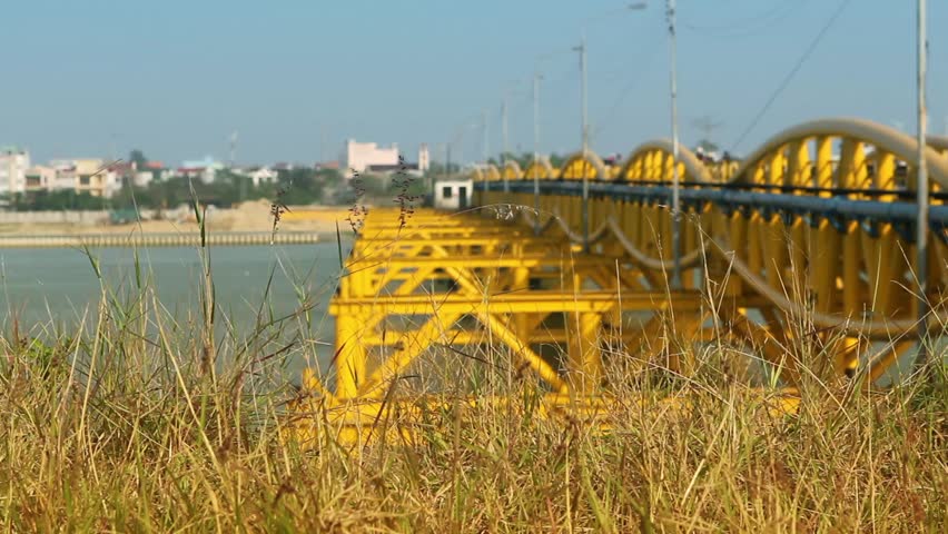 an old brige survive frome war in Danang Vietnam