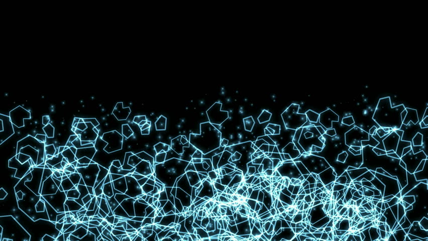 float scifi particles & polygon in space.