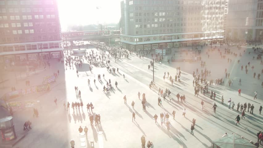people walking on street HD