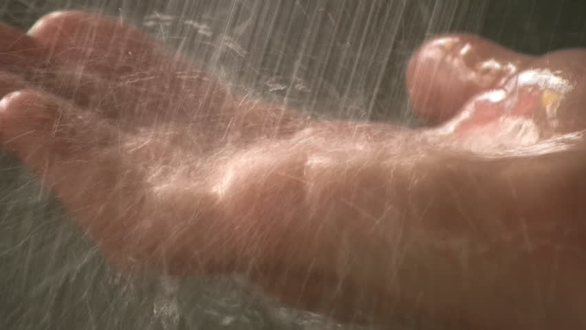 Hand and water